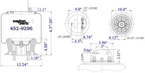 Dayton Parts 452-9296L Air Spring — 5