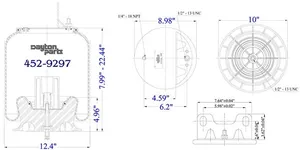 Dayton Parts 452-9297L Air Spring — 5