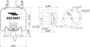 Dayton Parts 452-9491 Air Spring - Rolling Lobe — 5