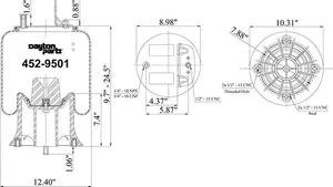 Dayton Parts 452-9501L Air Spring — 5