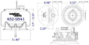 Dayton Parts 452-9541 Air Spring - Rolling Lobe — 5