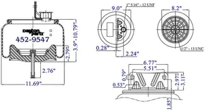 Dayton Parts 452-9547L Air Spring — 5