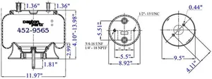 Dayton Parts 452-9565 Air Spring - Rolling Lobe — 5