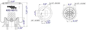 Dayton Parts 452-9571L Air Spring — 5