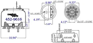 Dayton Parts 452-9616 Air Spring - Rolling Lobe — 5