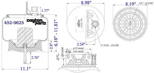 Dayton Parts 452-9625 Air Spring - Rolling Lobe — 5