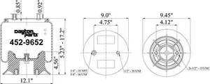 Dayton Parts 452-9652 Air Spring - Rolling Lobe — 5