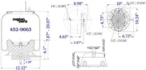 Dayton Parts 452-9663L Air Spring — 5