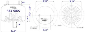 Dayton Parts 452-9807 Air Spring - Rolling Lobe — 2