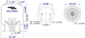 Dayton Parts 452-9923 Air Spring - Rolling Lobe — 5