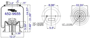 Dayton Parts 452-9935L Air Spring — 5
