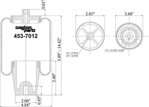 Dayton Parts 453-7012 Air Spring - Sleeve — 2