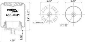 Dayton Parts 453-7031L Air Spring — 5