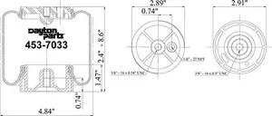 Dayton Parts 453-7035L Air Spring — 5