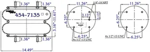 Dayton Parts 454-7135L Air Spring — 6