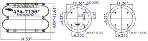 Dayton Parts 454-7136 Air Spring - Double Convoluted — 5
