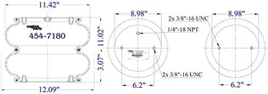 Dayton Parts 454-7180L Air Spring — 5