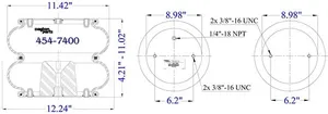 Dayton Parts 454-7400L Air Spring — 2