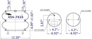 Dayton Parts 454-7424L Air Spring — 5