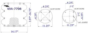 Dayton Parts 454-7798L Air Spring — 5