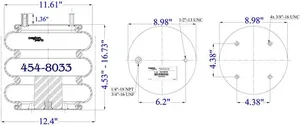 Dayton Parts 454-8033L Air Spring — 6