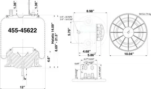 Dayton Parts 455-45622L Air Spring — 5