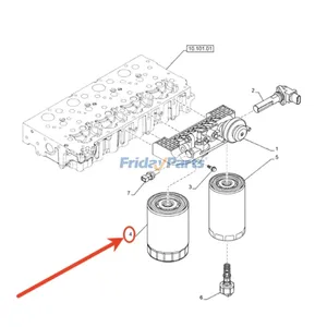 Fuel Filter 47450037 for FPT/Iveco Engine F5DFL413K F5DFL463A F5DFL463C New Holland Tractor T4.100F T5.95 T4.110V T5.110 T4.90 — 5
