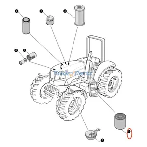 Oil Filter 47671640 for New Holland Tractor TC24DA TC21DA — 6