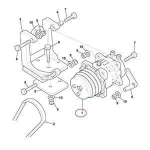 SD7H15 12V A/C Compressor 477/42400 for JCB Tractor FASTRAC 2115 2125 2135 2150 3220 3185 3190 2125ABS 8250 — 7