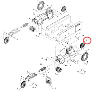 Rear Idler 87480413 for CASE Compact Track Loader 420CT 440CT 445CT 450CT TR270 TR320 TV380 — 6