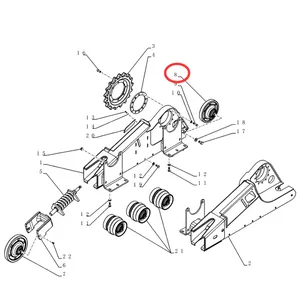 Rear Idler 87480413 for New Holland Compact Track Loader C175 C185 C190 C227 C232 C238 LT185.B LT190.B — 6