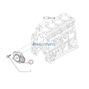 Oil Pump 4897480 for Kobelco Engine F4GE9484A J600 Excavator ED195-8 SK170-8 SK170-9 — 2