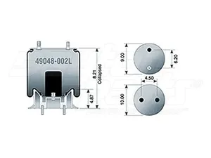 Dayton Parts 49048-002L Air Spring - Rolling Lobe