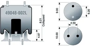 Dayton Parts 49048-002L Air Spring - Rolling Lobe — 2