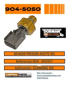 SENSOR PRESION ACEITE CUMMINS ISC 4921517 DORMAN