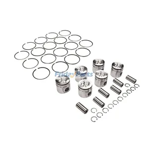 6 Pieces Piston & Piston Rings Kit 4955520 for 07-19 Dodge Ram 6.7L Cummins Engine