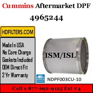4965244 Cummins ISM ISL Engine Diesel Particulate Filter DPF