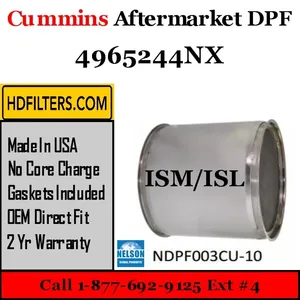4965244NX Cummins ISM ISL Engine Diesel Particulate Filter DPF