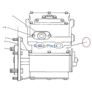 Air Brake Compressor 4P2975 for Caterpillar CAT D25D 816B 966C Truck Loader 3306 3304 Engine — 7