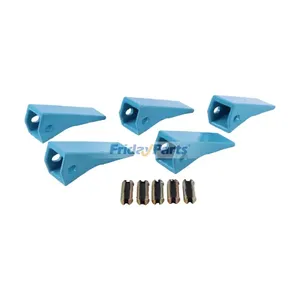 5 Set 230SP Bucket Tooth & 23FP Pin for John Deere CASE JCB Mini Excavator Loader — 6