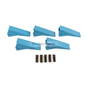 5 Set 230SP Bucket Tooth & 23FP Pin for John Deere CASE JCB Mini Excavator Loader — 5