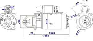 Starter motor / Démarreur 24V Renault TRM4000 – neuf — 6