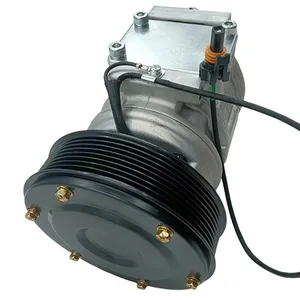 24V 10PA15C A/C Compressor 5031228 for Doosan Daewoo Excavator DX225 — 2