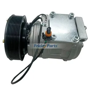 24V 10PA15C A/C Compressor 5031228 for Doosan Daewoo Excavator DX225 — 4