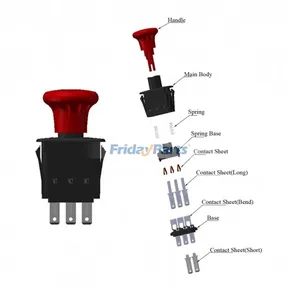 PTO Switch 504-01421 589887201 539101768 for Craftsman DX260 DX272 LZ6127 7230 MZT 61 MZ 6128 28ZT PZT 4822 6128 PZ 5426 7234 — 4