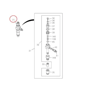 Fuel Injector 5153000391 for Isuzu Engine 3AA1 3AD1 3AB1 UMC240 C240 2AA1 2AB1 UM2AB1 UM3AB1 Hitachi Excavator EX50UR — 6