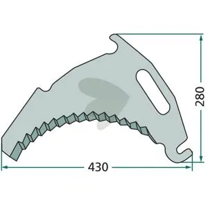 Knife for cutting trailer - 002276 B