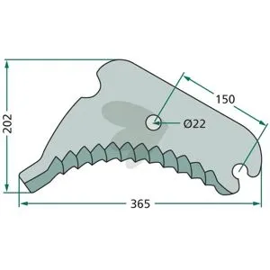 Knife for round baler - 0982210100