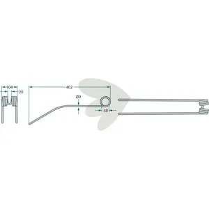 Rake Stick Mainardi, BCS 402 mm
