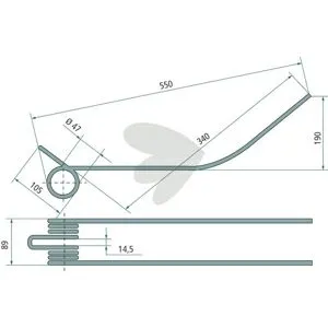 Rake Stick BCS 550 mm